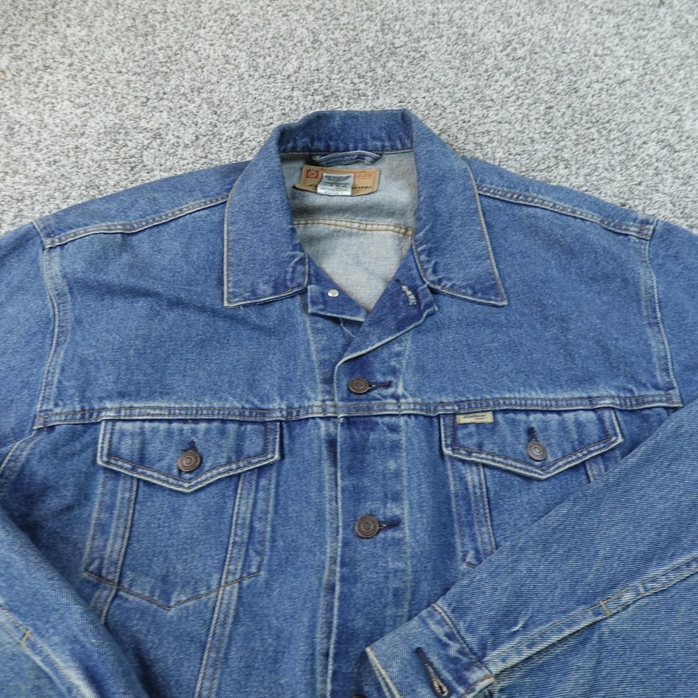 VTG Levi Strauss Jacket Mens XL Blue Denim Jean Type 3 Trucker Coat Western Y2K